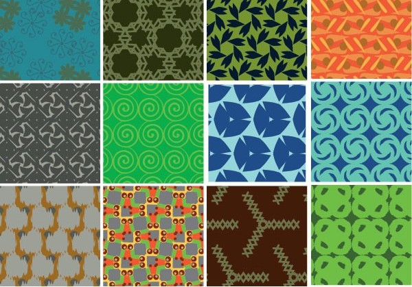 Seamless tile pattern vector set tile pattern background   