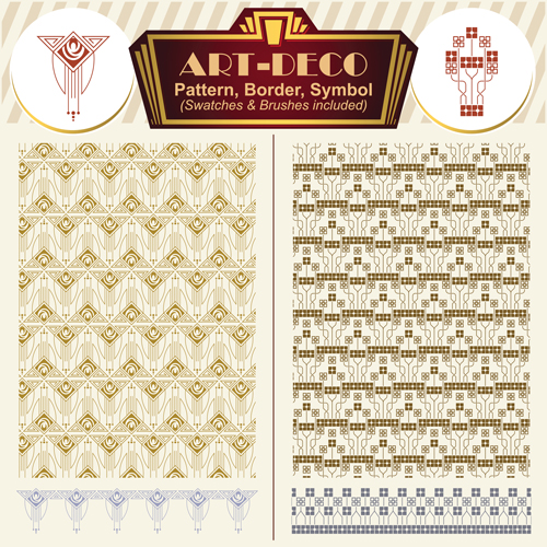 Art 34460 symbol pattern deco borders   