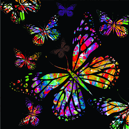 Colorful Butterflies design vector 02 colorful butterflies   