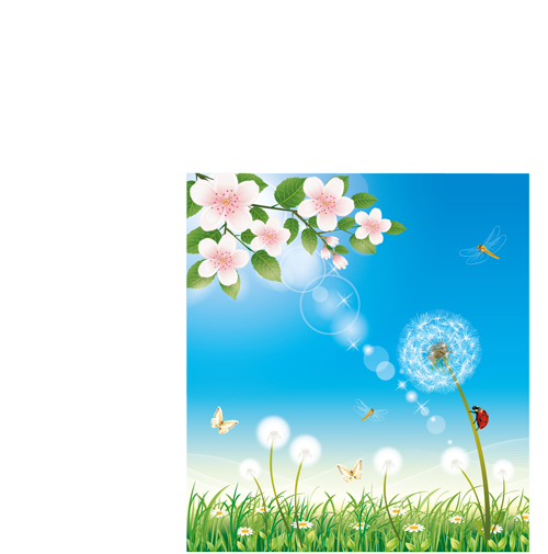 Shiny Summer flowers vector 03 summer shiny flowers flower   