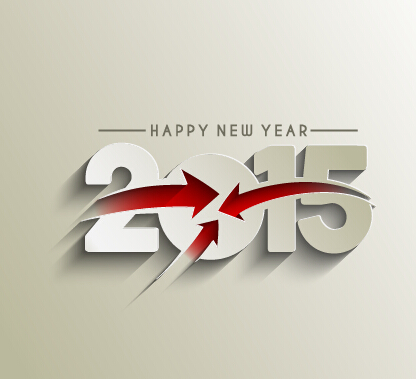 New year 2015 text design set 06 vector text new year 2015   
