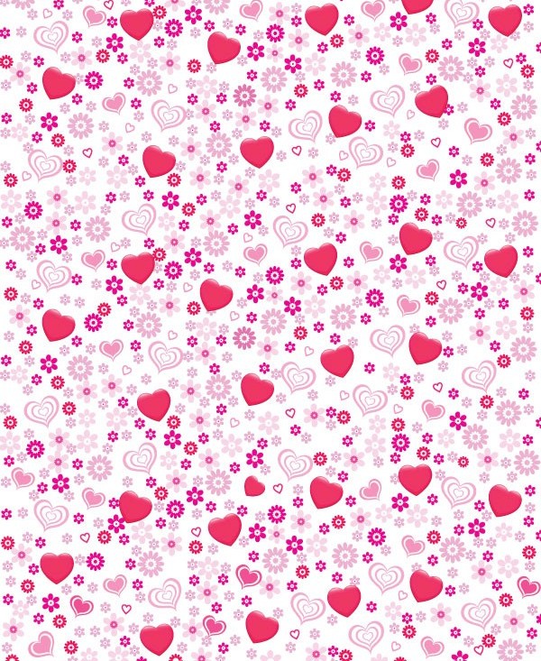 Pink heart pink pattern heart shaped flower   