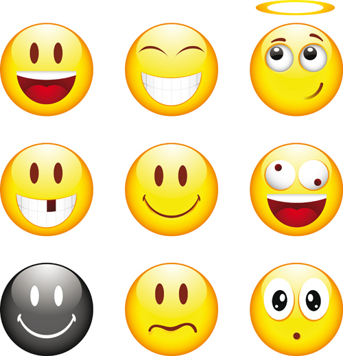 Funny Smile Emoticons vector icon 04 smile icons icon funny emoticons   