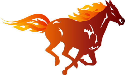 Creative running horse design vector set 08 running horse creative   