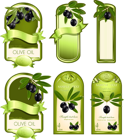 Olive labels vector 02 olive labels label   