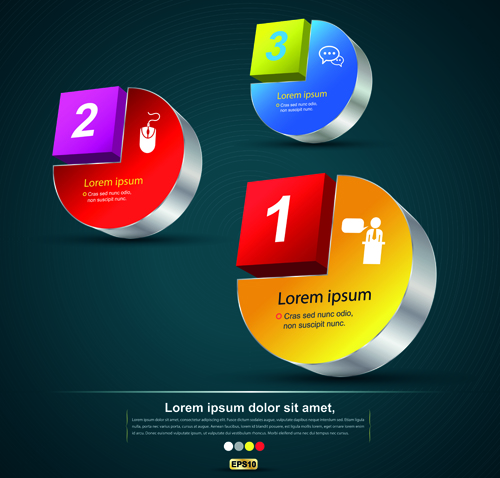 Creative 3D Infographic design vector 02 infographic creative   