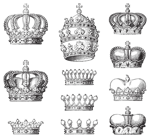 Royal crown vintage design vectors 07 vintage royal crown   