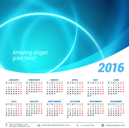 2016 company calendar creative design vector 05 creative company calendar 2016   