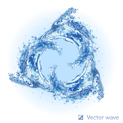 Realistic water wave vector background 02 wave water realistic background   