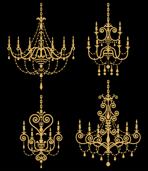 Classical chandelier design vectors material 02 material classical chandelier   