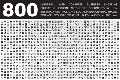 800 Small fine web media icons set web Small fine small media icons icon   