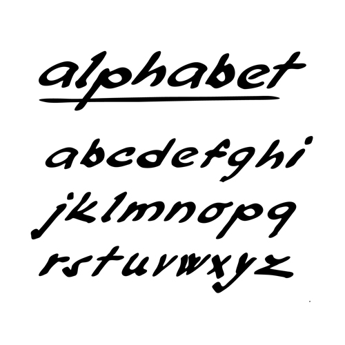 Hand drawn alphabet creative vectors 05 hand drawn creative alphabet   