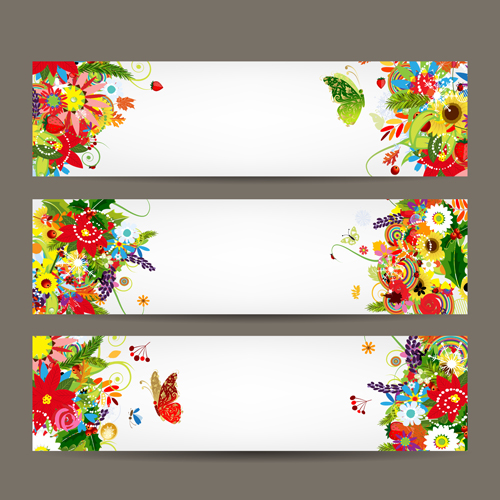 Beautiful floral banner vector 04 floral beautiful banner   