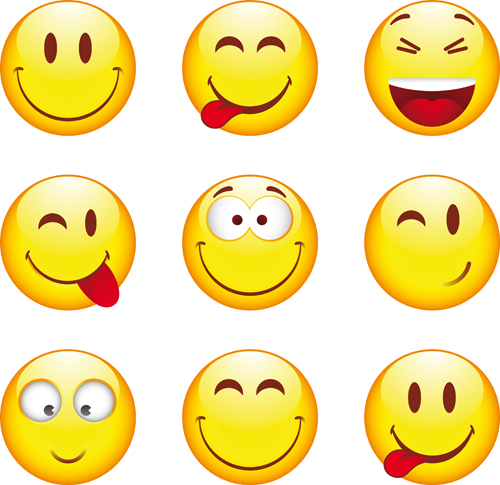 Funny Smile Emoticons vector icon 05 smile icons icon funny emoticons   