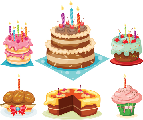 Delicious birthday cake creative vector 05 Delicious creative birthday cake birthday   