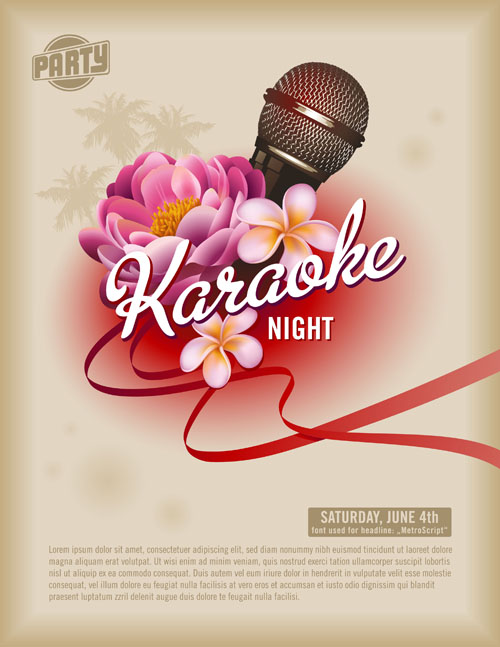 karaoke design elements vector 02 karaoke elements element   