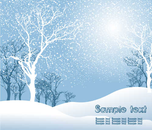 Elements of Winter with Snow backgrounds vector 01 winter snow elements element   
