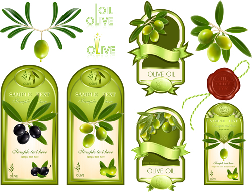 Olive labels vector 01 olive labels label   