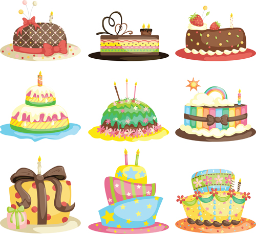 Delicious birthday cake creative vector 06 Delicious creative birthday cake birthday   