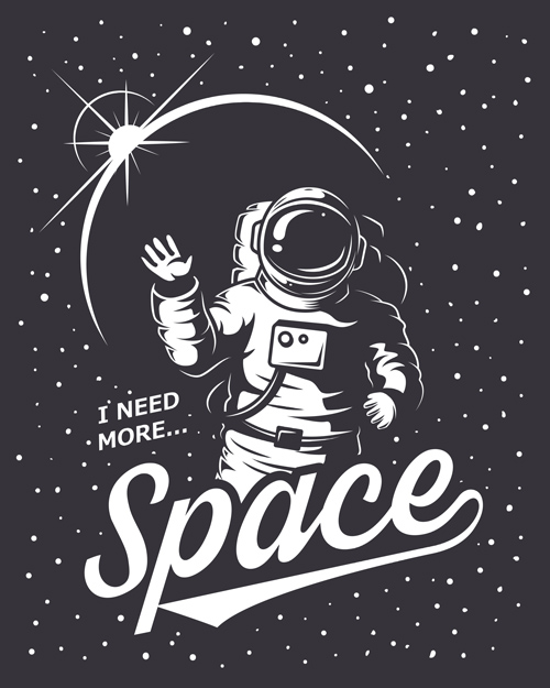 Outer space poster vintage vector 05 vintage space poster Outer   