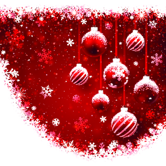 Red Christmas elements background vector set 05 elements element christmas backgrounds background vector background   