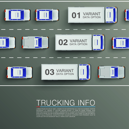 Vector trucking infographics material trucking material infographics   