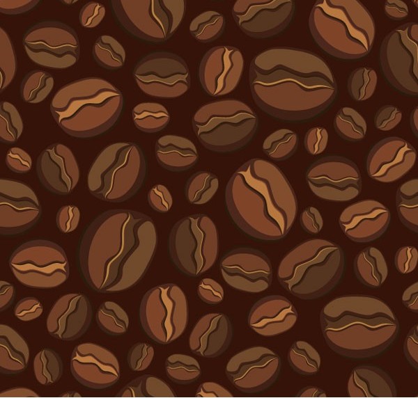 Lovely coffee beans vector seamless pattern pattern lovely coffee beans   