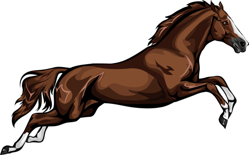 Creative running horse design vector set 09 running horse creative   