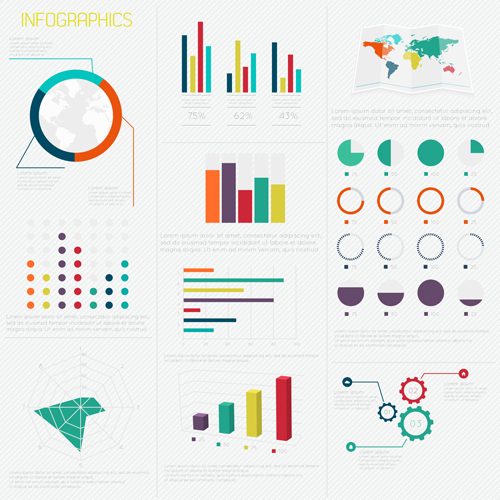 world infographic template vector material 02 world infographic   