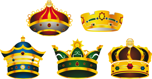 Noble of Crown design vector set 05 Noble crown   