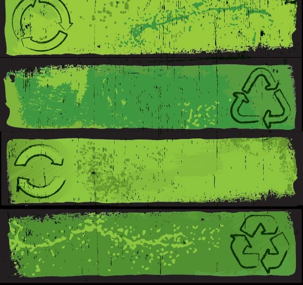 Environmental Retro style banner vector style Retro font environmental banner background   