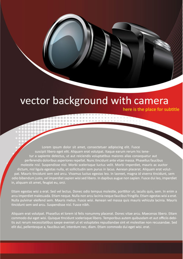 Set of Camera background vector 02 camera   