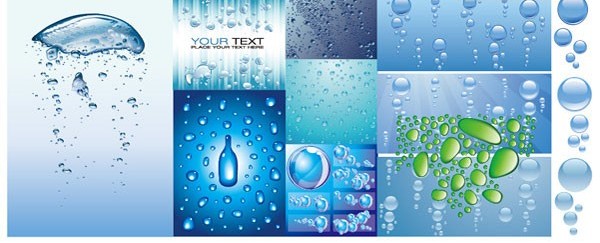 Water background vector set water background   