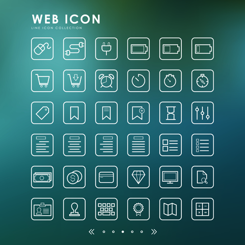 Excellent web outline icons vectors 04 web outline icons Excellent   