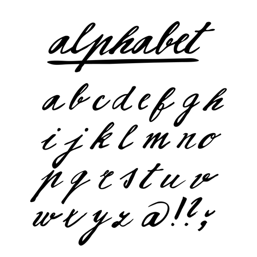 Hand drawn alphabet creative vectors 03 hand drawn creative alphabet   