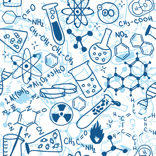 School elements vector pattern set 02 vector pattern seamless science school pattern elements element   