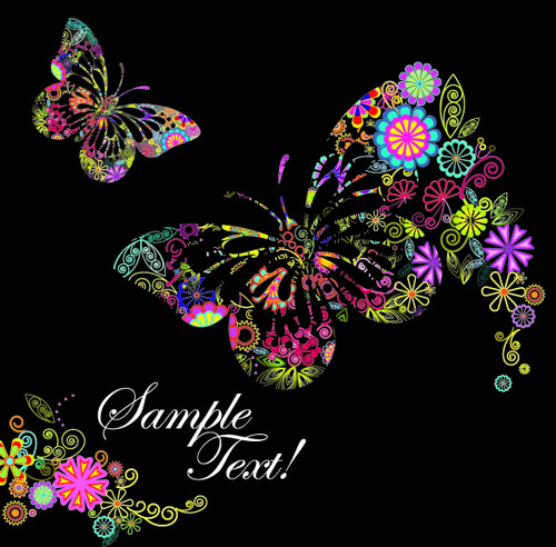 Beautiful floral butterfly creative background art 02 floral Creative background creative butterfly beautiful background   