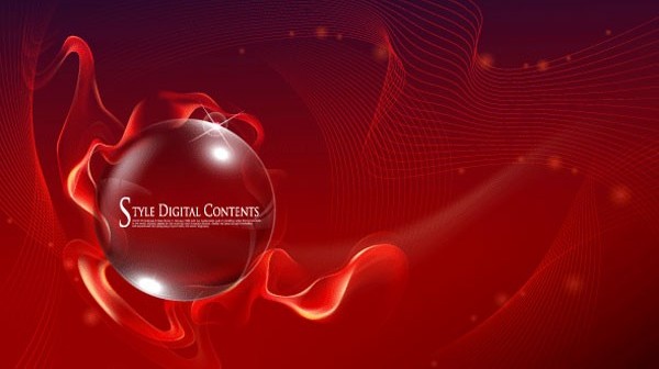Red texture crystal ball and dream line background vector texture red line illustration dream crystal ball background   