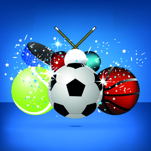 Sports ball vector background art Vector Background sports ball background   