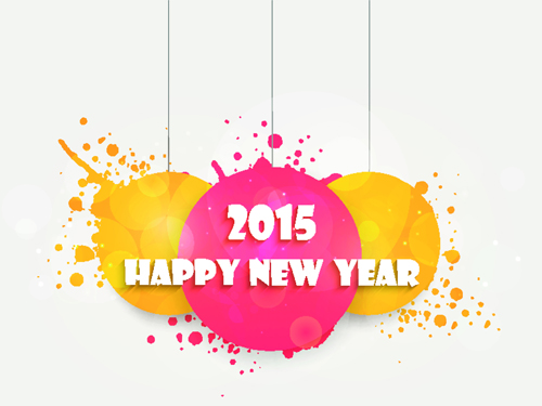 New year 2015 text design set 10 vector text new year 2015   