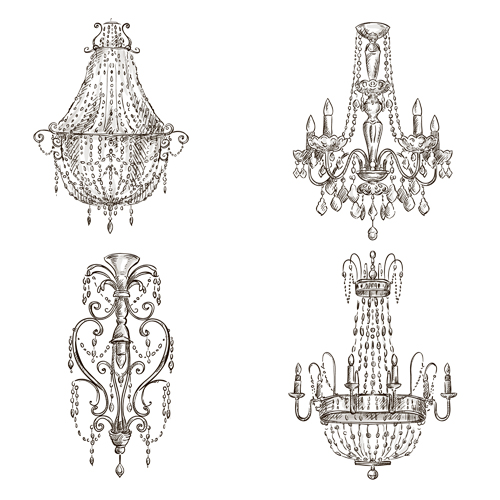 Classical chandelier design vectors material 01 material classical chandelier   