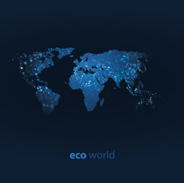 eco with world elements vector graphic 02 world elements element eco   