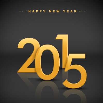2015 new year golden text vecor background new year golden background 2015   