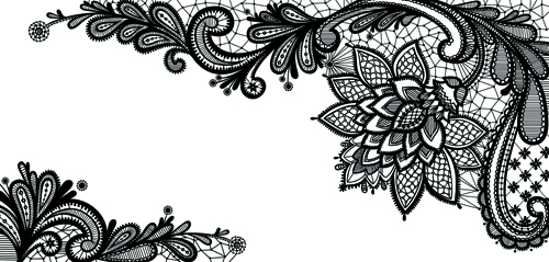 Black Lace Backgrounds vector material 05 material lace black   