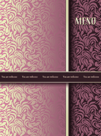 Vintage decorative pattern restaurant menu cover vector 02 pattern menu decorative pattern decorative cover   