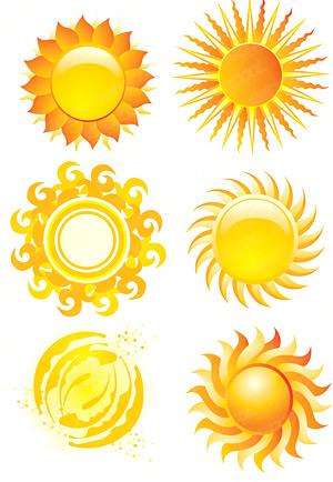 Crystal style sun Icon vector Web2.0 style Sun icon vector   