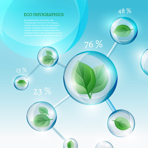 Eco data infographic vector template material 01 infographic eco data   