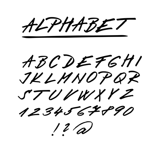 Hand drawn alphabet creative vectors 04 hand drawn creative alphabet   