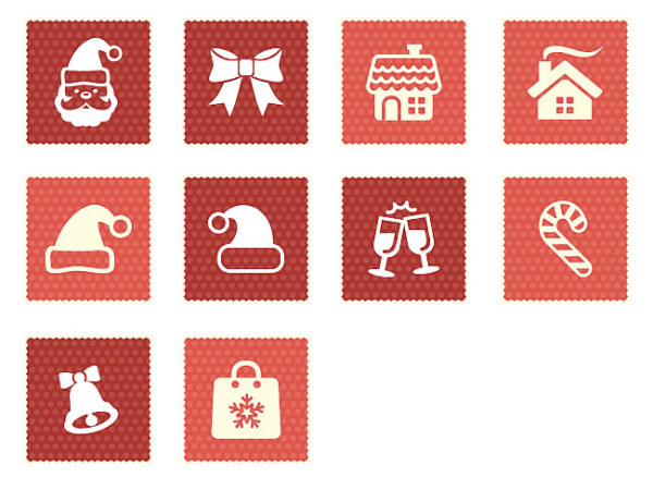 Square christmas icons set 01 square icons Christmas icon christmas   