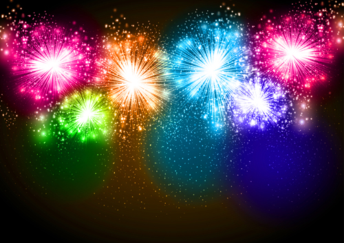 Colorful fireworks holiday celebratory vector 04 holiday Fireworks colorful celebratory   